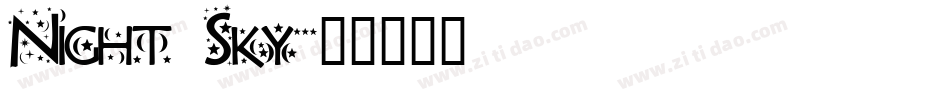 Night Sky字体转换